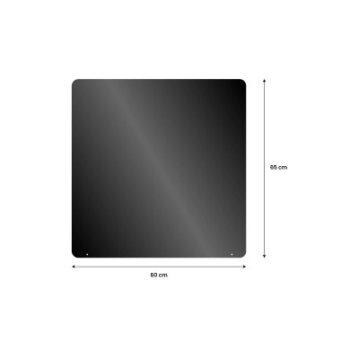 Placa protectora suelo de acero para estufas de pellets y leña 60x65cm