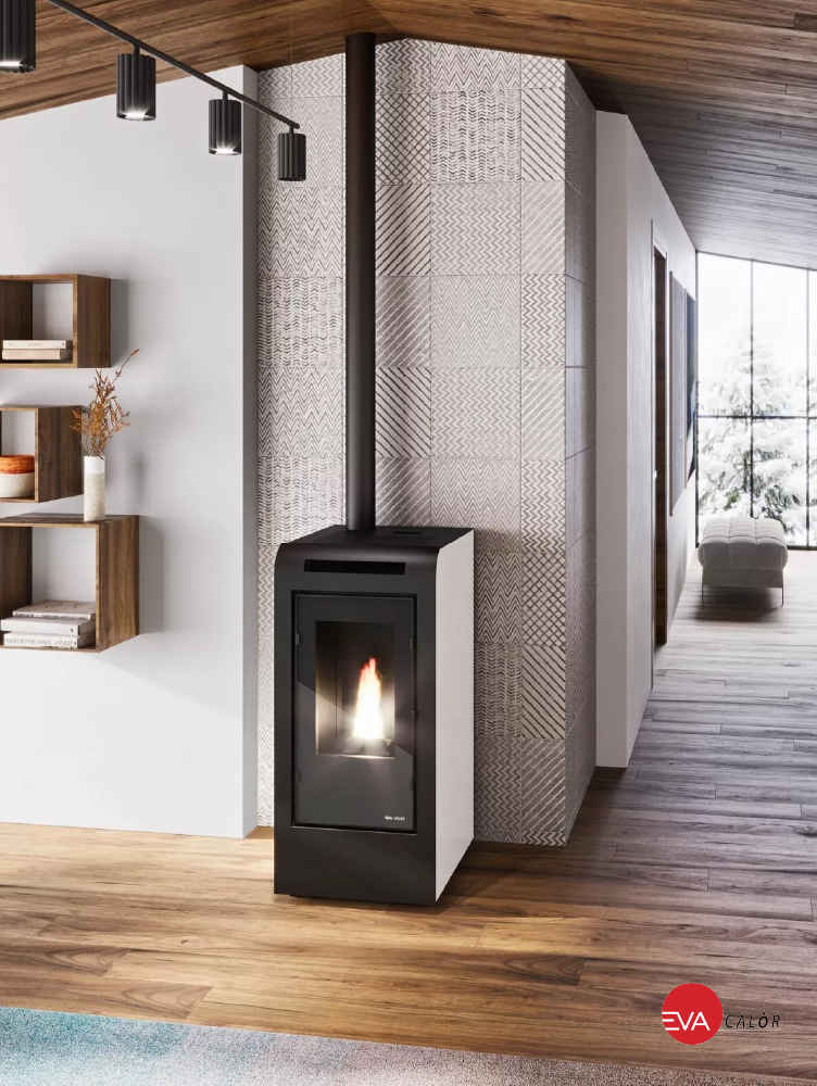 Estufa de pellets Rosa Eva Calor 10kw